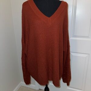 Chic Soul Burnt Orange Long Sleeve Sweater Size 3 X